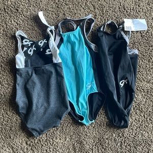 3 child small gymnastics leotards